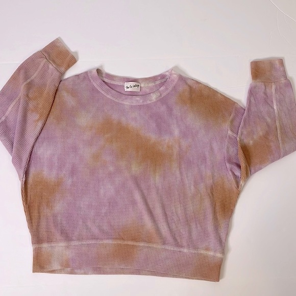 Nu Vintage Tie-Dye Waffle T-Shirt Sweater, Loose fit - Picture 5 of 13